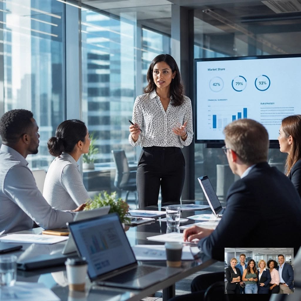 Business professionals in a meeting