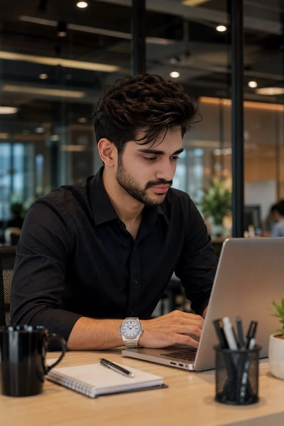 Professionals meeting in a modern office